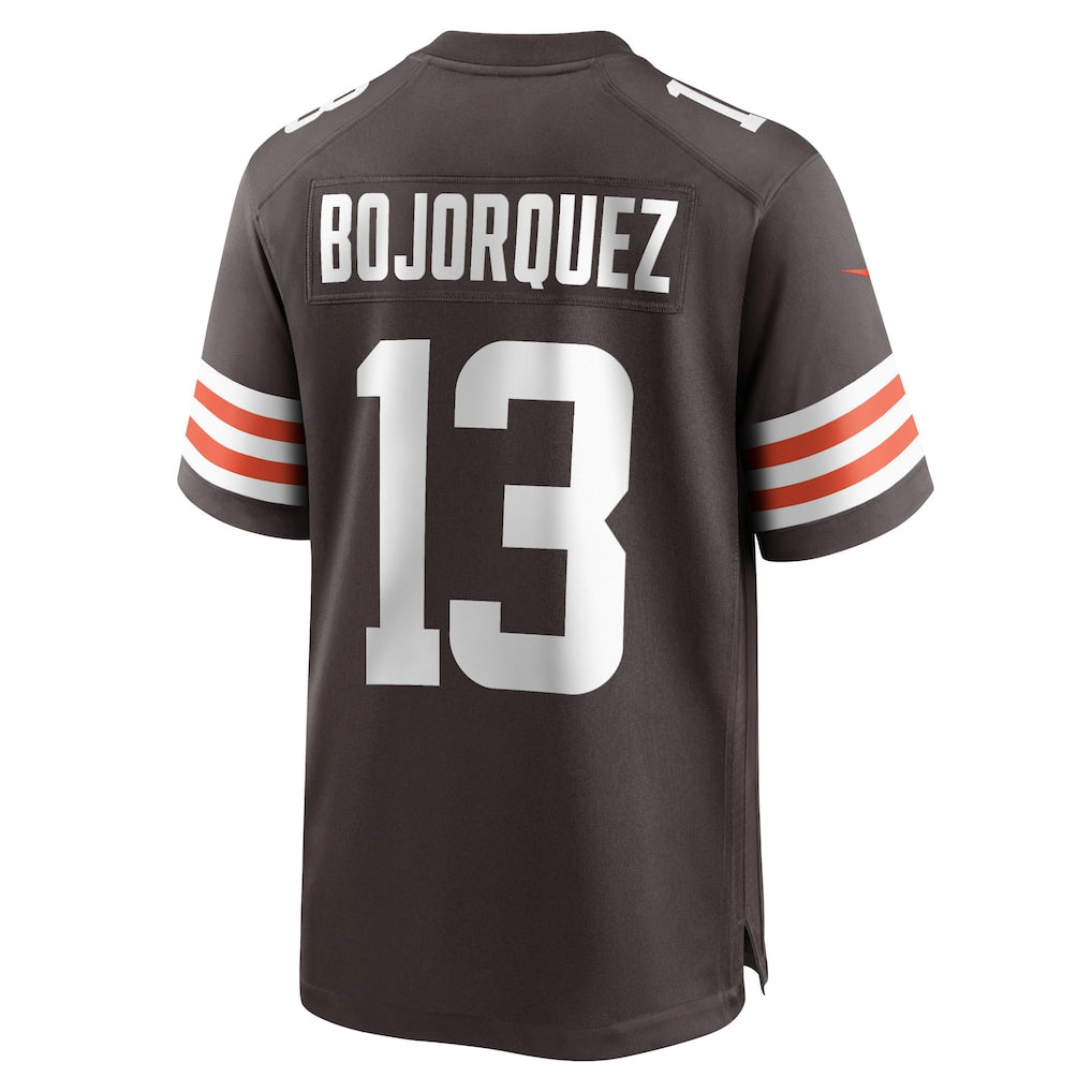Tocy C.Browns #13 Corey Bojorquez Brown Team Game Jersey