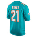 Tocy M.Dolphins #21 Jordan Poyer Aqua Game Jersey