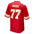 tocy KC.Chiefs #77 Jaylon Moore Red Team Game Jersey
