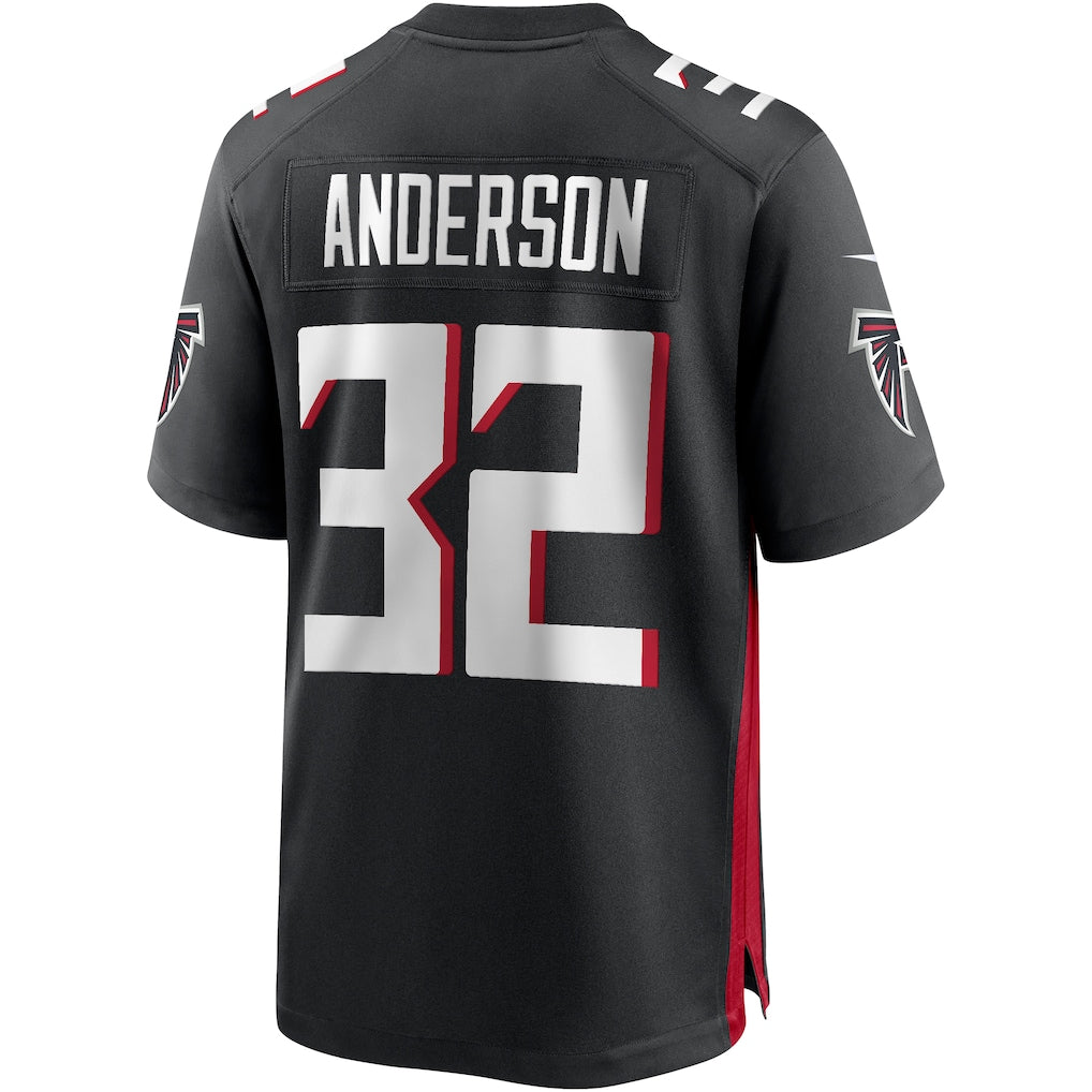 Tocy A.Falcons #32 Jamal Anderson Black Game Retired Player Jersey