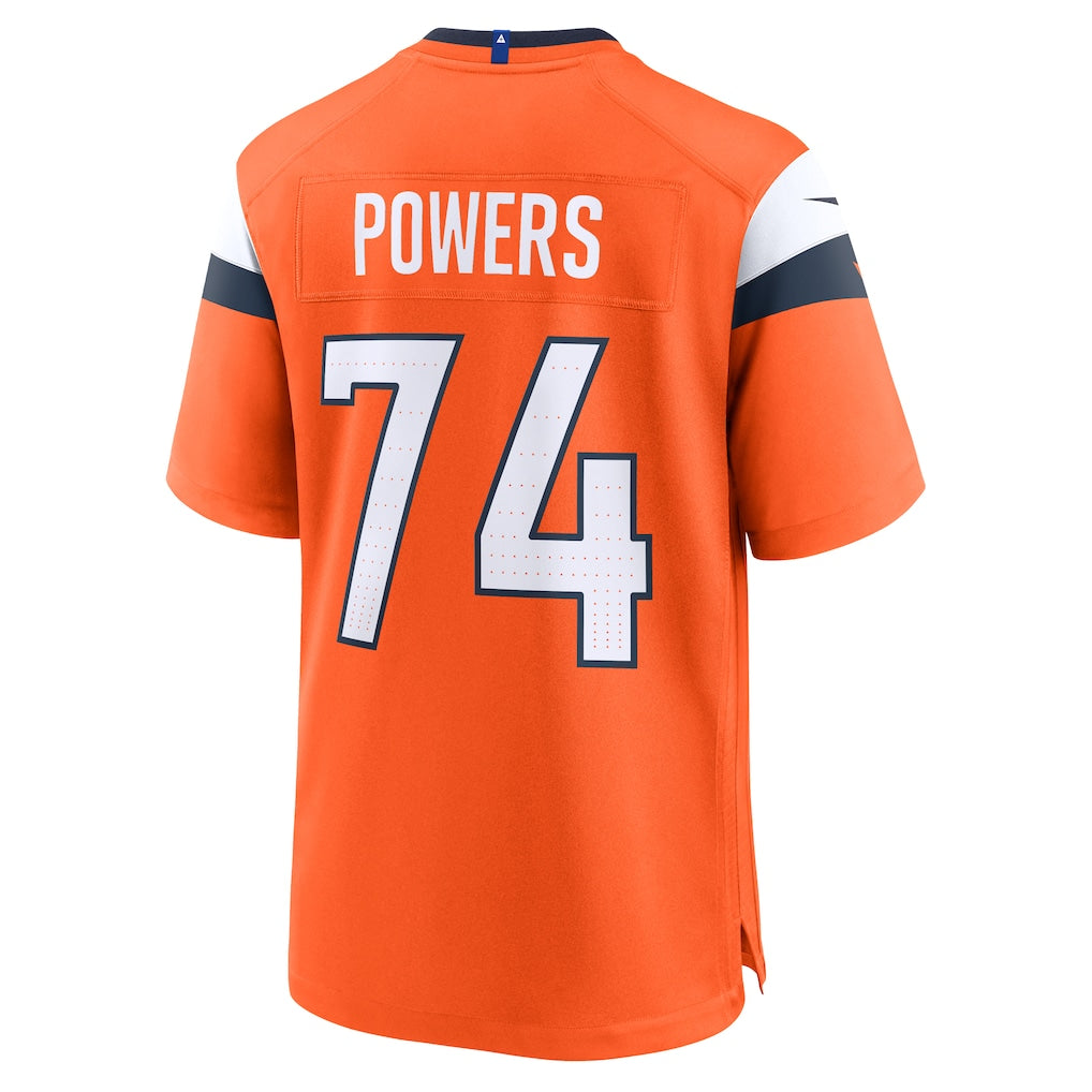 Tocy D.Broncos #74 Ben Powers Orange Team Game Jersey