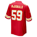 tocy KC.Chiefs #59 Cooper McDonald Red Team Game Jersey