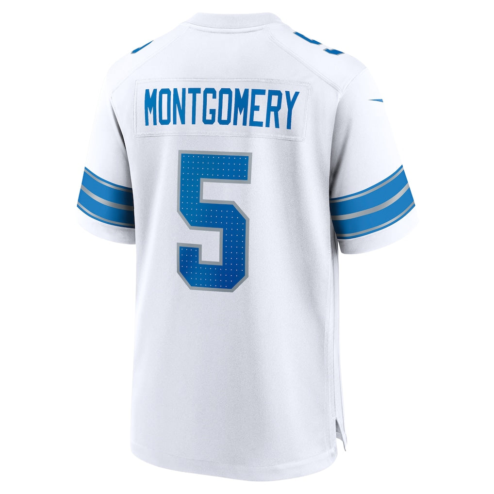 Tocy D.Lions #5 David Montgomery White Game Jersey