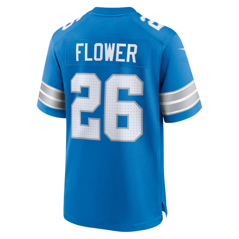Tocy D.Lions #26 Tre Flowers Blue Team Game Jersey