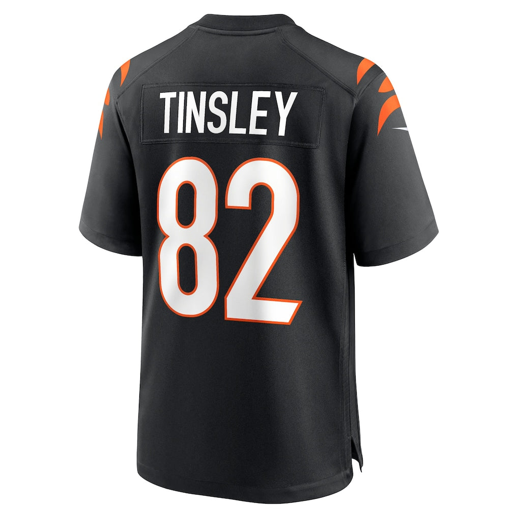 Tocy C.Bengals #82 Mitchell Tinsley Black Team Game Jersey