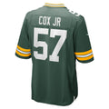 Tocy GB.Packers #57 Brenton Cox Jr. Green Game Jersey