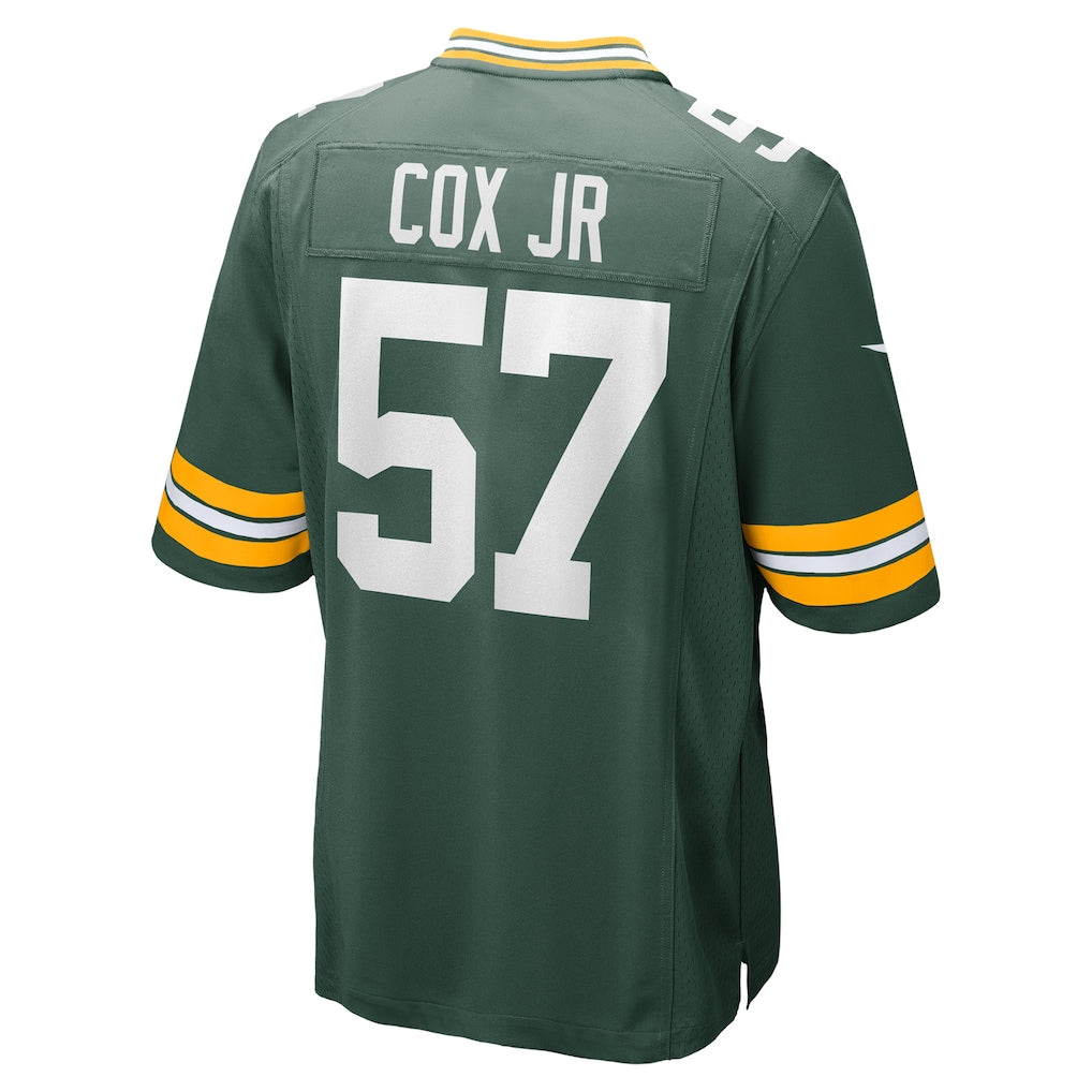 Tocy GB.Packers #57 Brenton Cox Jr. Green Game Jersey