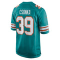 Tocy M.Dolphins #39 Larry Csonka Aqua Retired Player Jersey