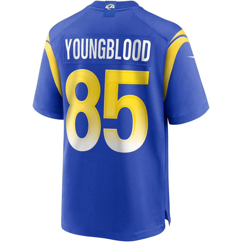 tocy LA.Rams #85 Jack Youngblood Royal Game Retired Player Jersey