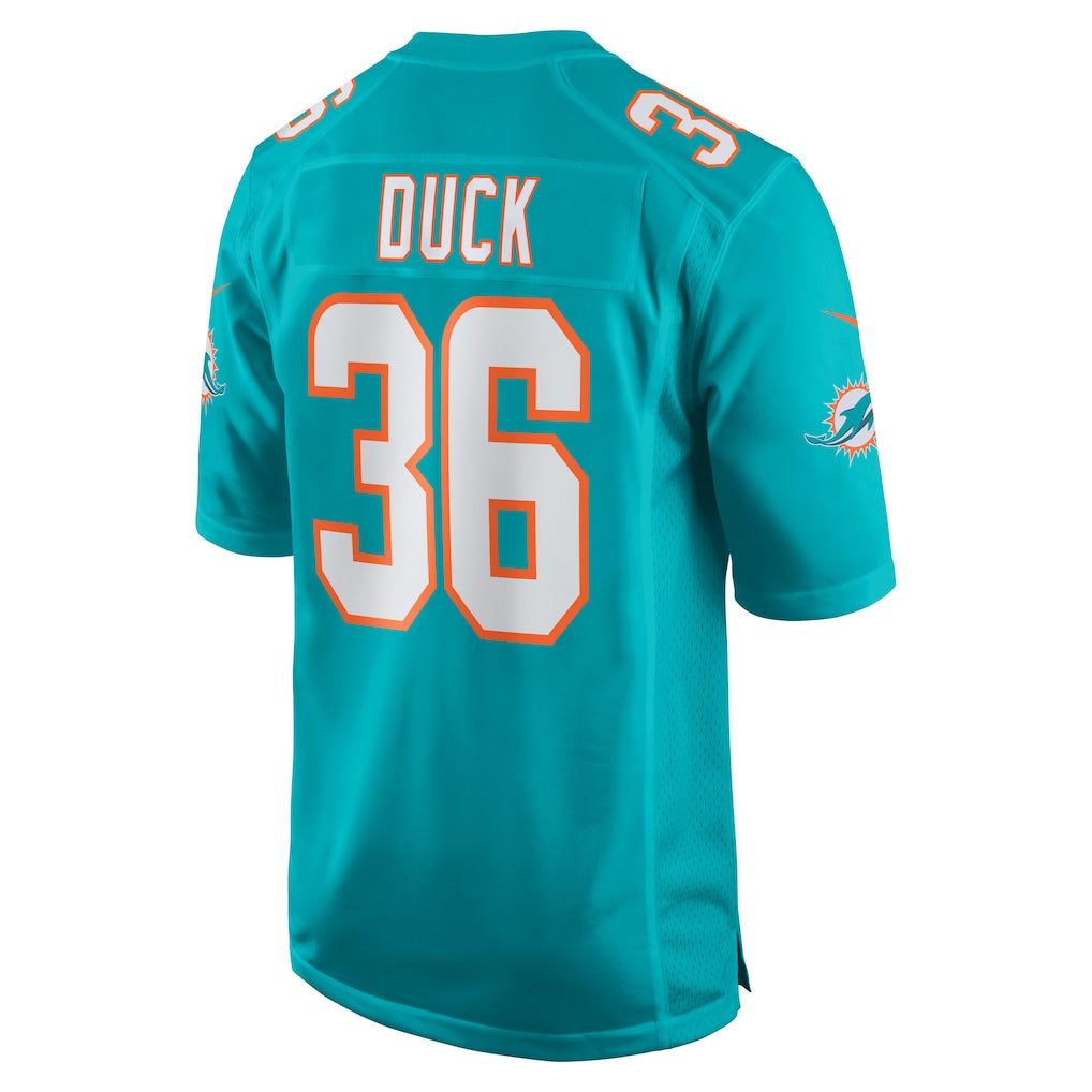 Tocy M.Dolphins #36 Storm Duck Aqua Game Jersey
