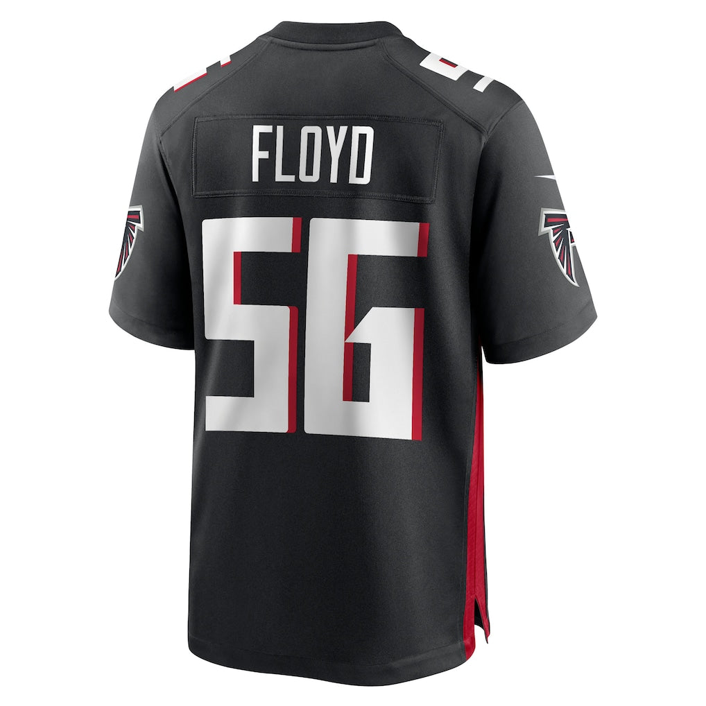 Tocy A.Falcons #56 Leonard Floyd Black Team Game Jersey