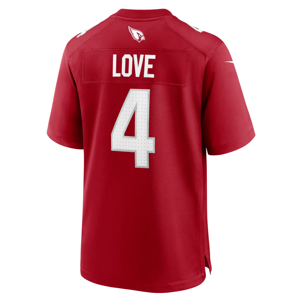 tocy A.Cardinals #4 Jeremiyah Love Red Game Player Stitched Jersey