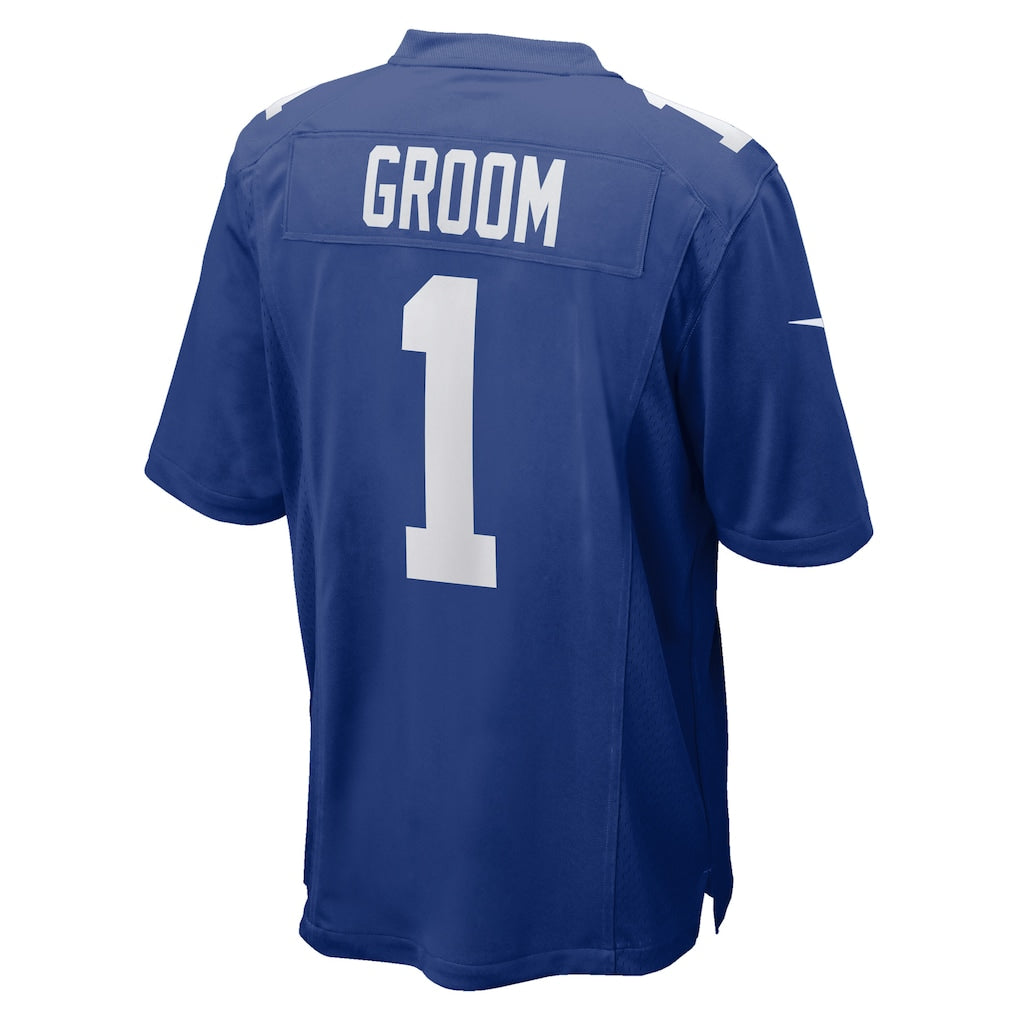 Tocy NY.Giants #1 Groom Royal Game Jersey