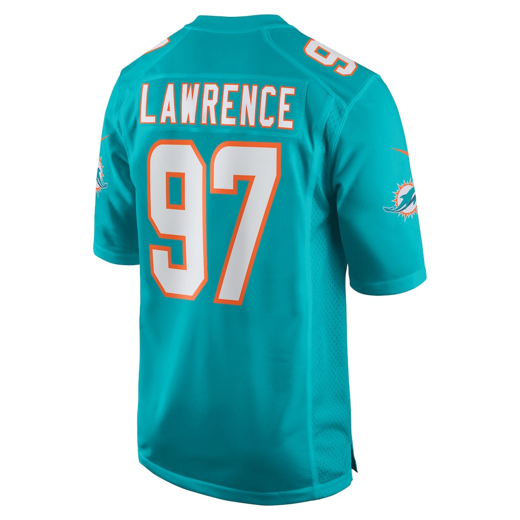 Tocy M.Dolphins #97 Rashard Lawrence Aqua Team Game Jersey