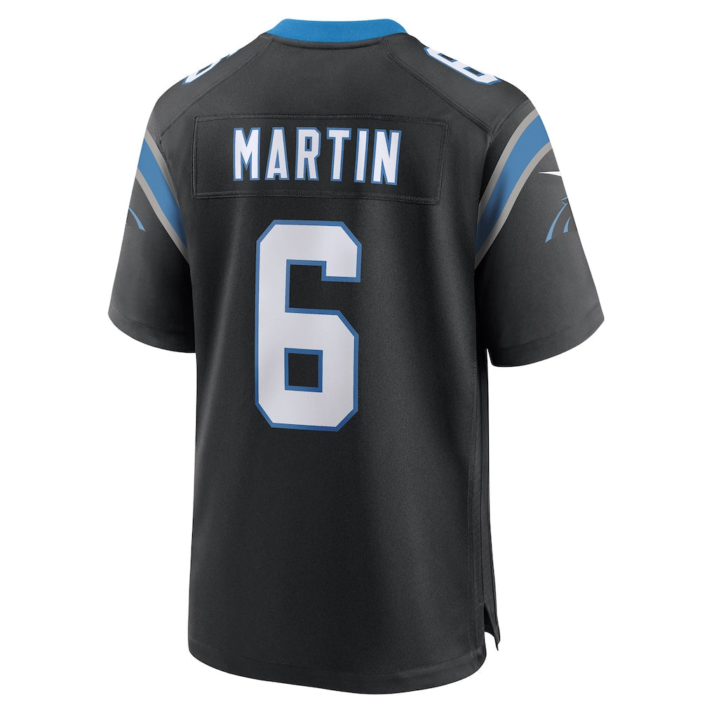 Tocy C.Panthers #6 Sam Martin Black Team Game Jersey