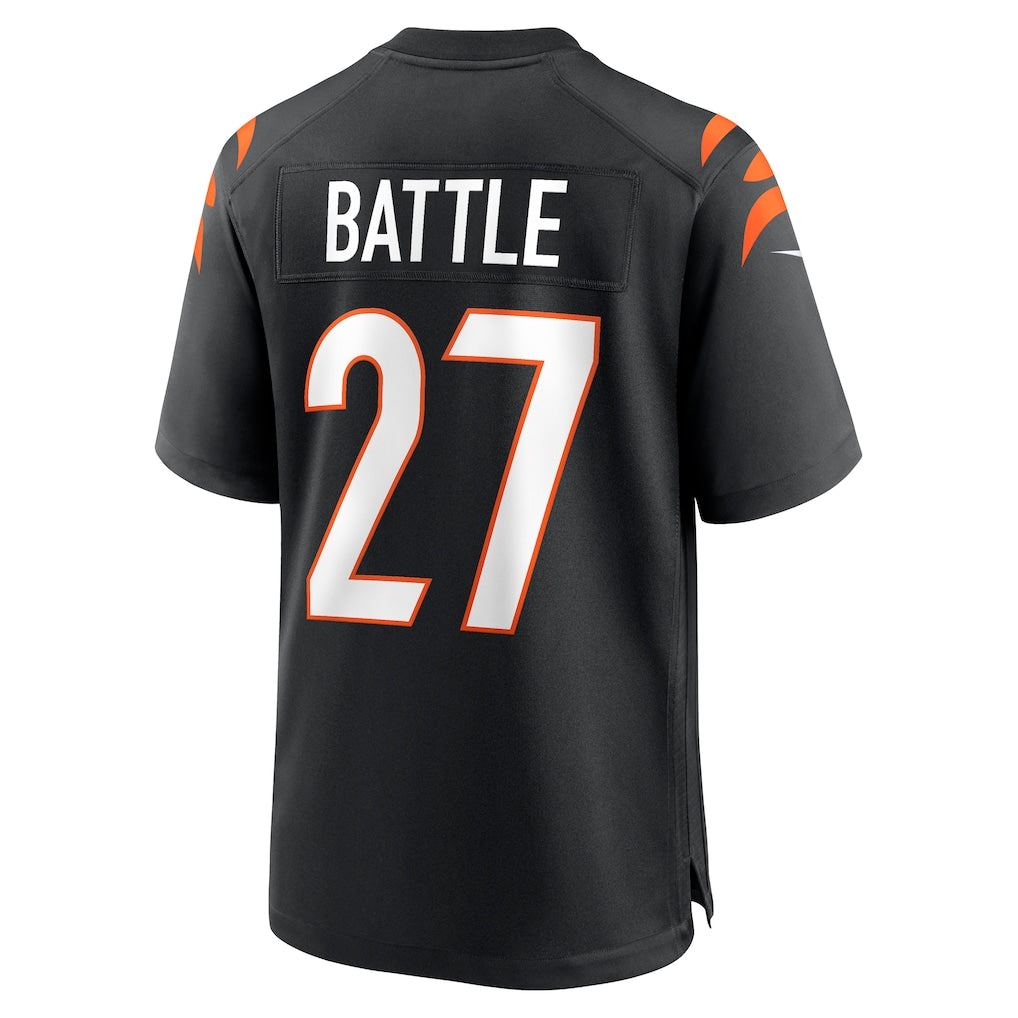 Tocy C.Bengals #27 Jordan Battle Black Team Game Jersey