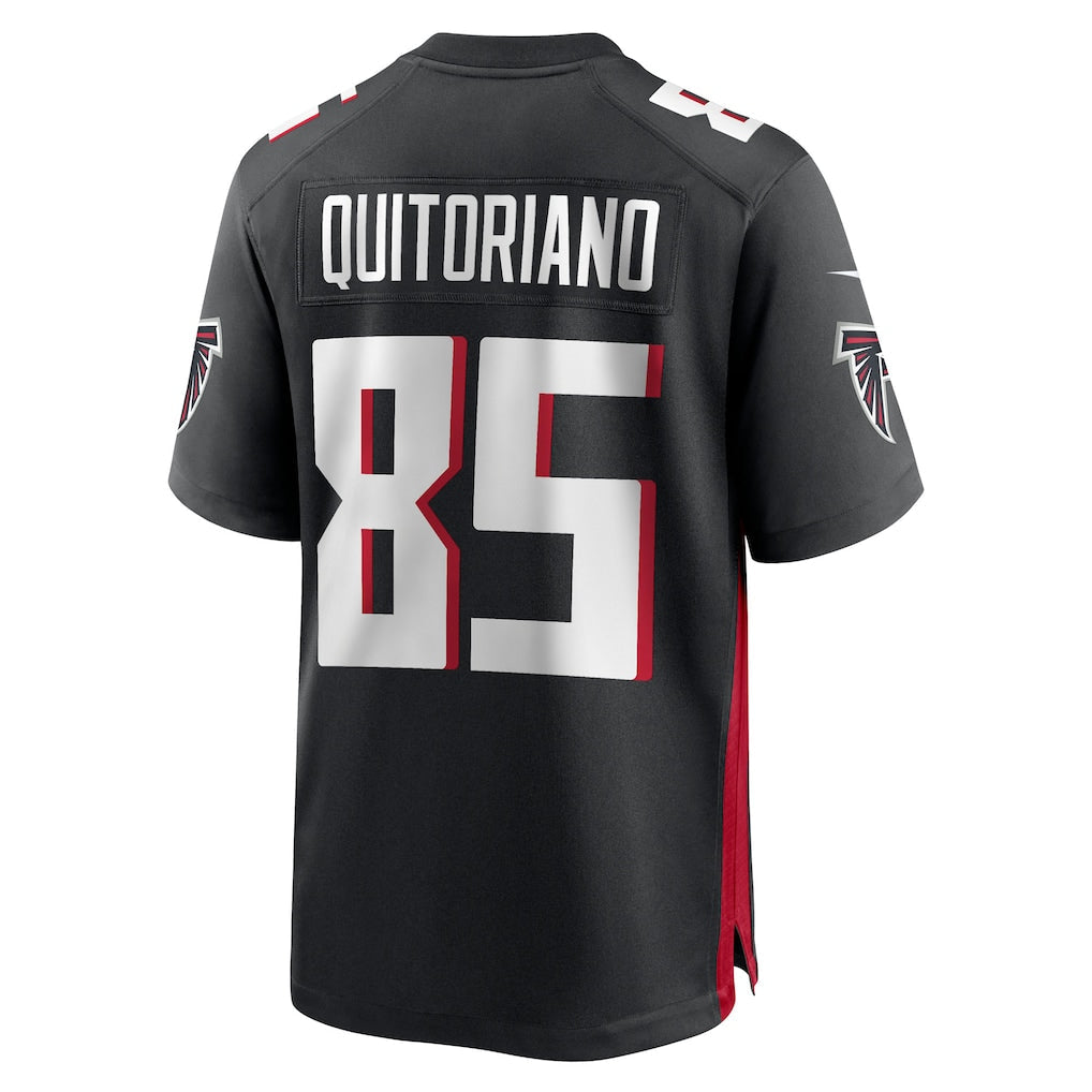 Tocy A.Falcons #85 Teagan Quitoriano Black Team Game Jersey