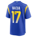 tocy LA.Rams #17 Puka Nacua Royal Game Player Jersey