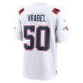 Tocy NE.Patriots #50 Mike Vrabel White Game Retired Player Jersey
