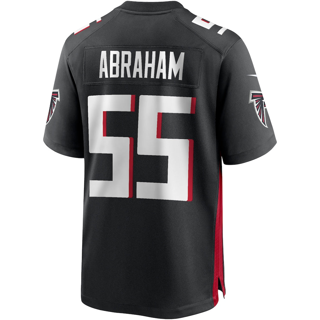 Tocy A.Falcons #55 John Abraham Black Game Retired Player Jersey