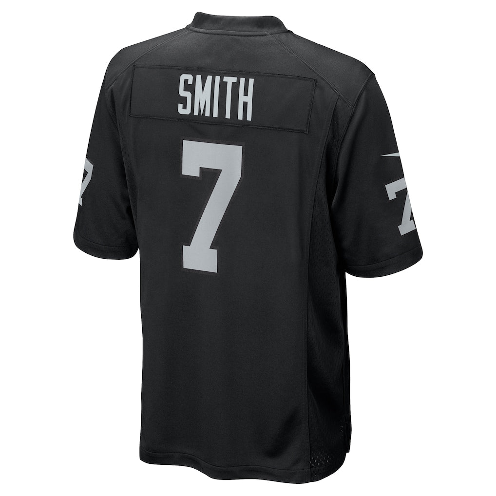 tocy LV.Raiders #7 Geno Smith Black Game Player Jersey