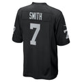 tocy LV.Raiders #7 Geno Smith Black Game Player Jersey