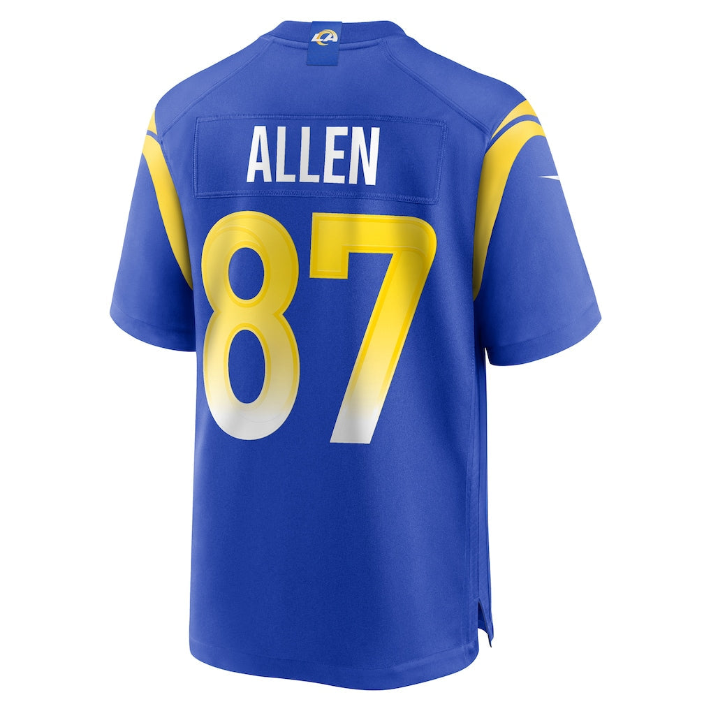 tocy LA.Rams #87 Davis Allen Royal Home Game Jersey