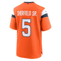 Tocy D.Broncos #5 Trent Sherfield Sr. Orange Team Game Jersey