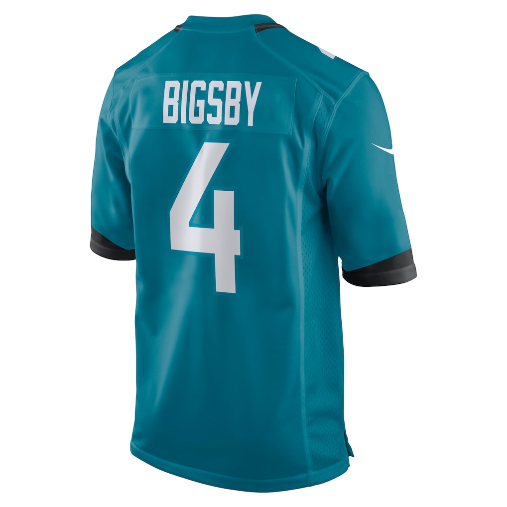 Tocy J.Jaguars #4 Tank Bigsby Teal Game Jersey
