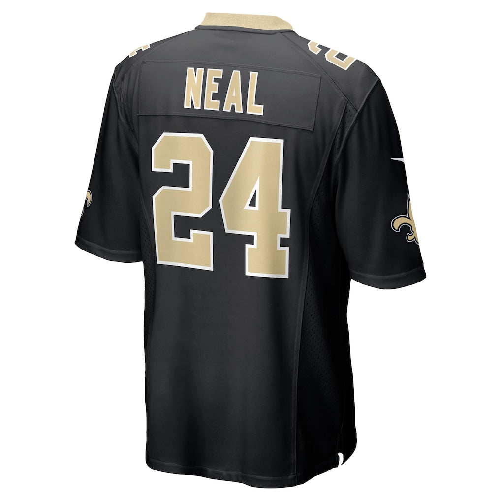 Tocy NO.Saints #24 Devin Neal Black Team Game Jersey