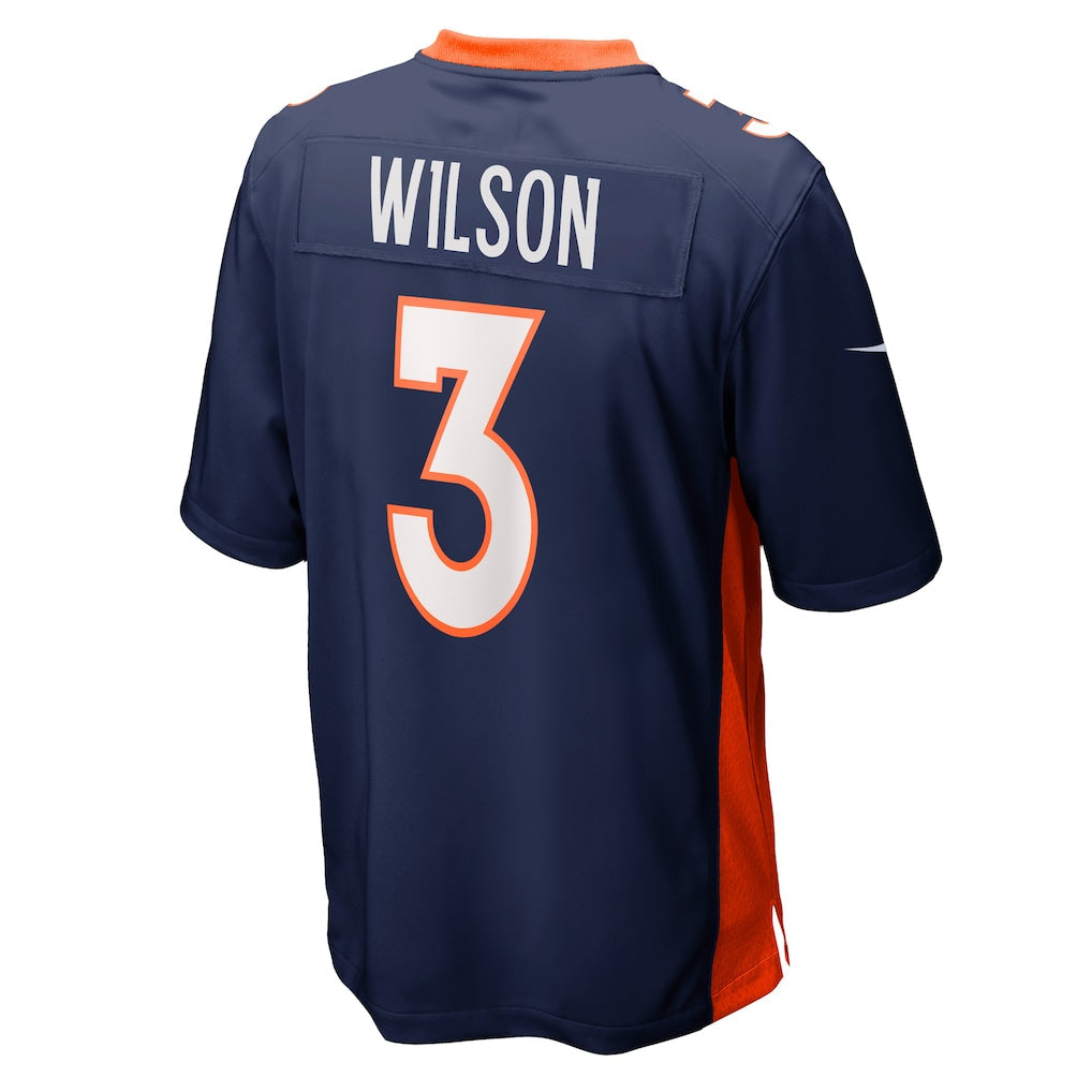 Tocy D.Broncos #3 Russell Wilson Navy Alternate Game Jersey