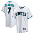 tocy A.Diamondbacks #7 Corbin Carroll Player White Replica Personalized Stitched Jerseys