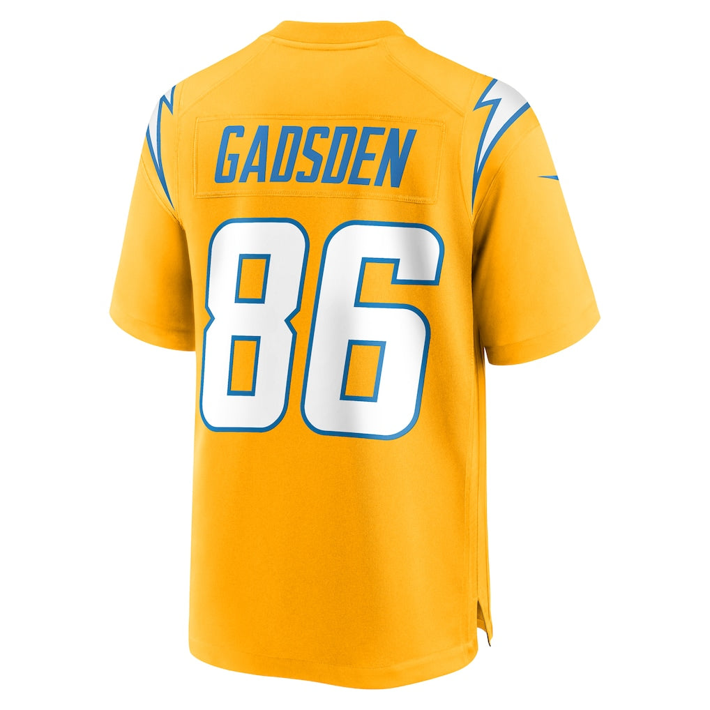 Johmsee LA.Chargers #86 Oronde Gadsden Gold Alternate Charger Power Game Jersey