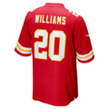 tocy KC.Chiefs #20 Nohl Williams Red Game Jersey