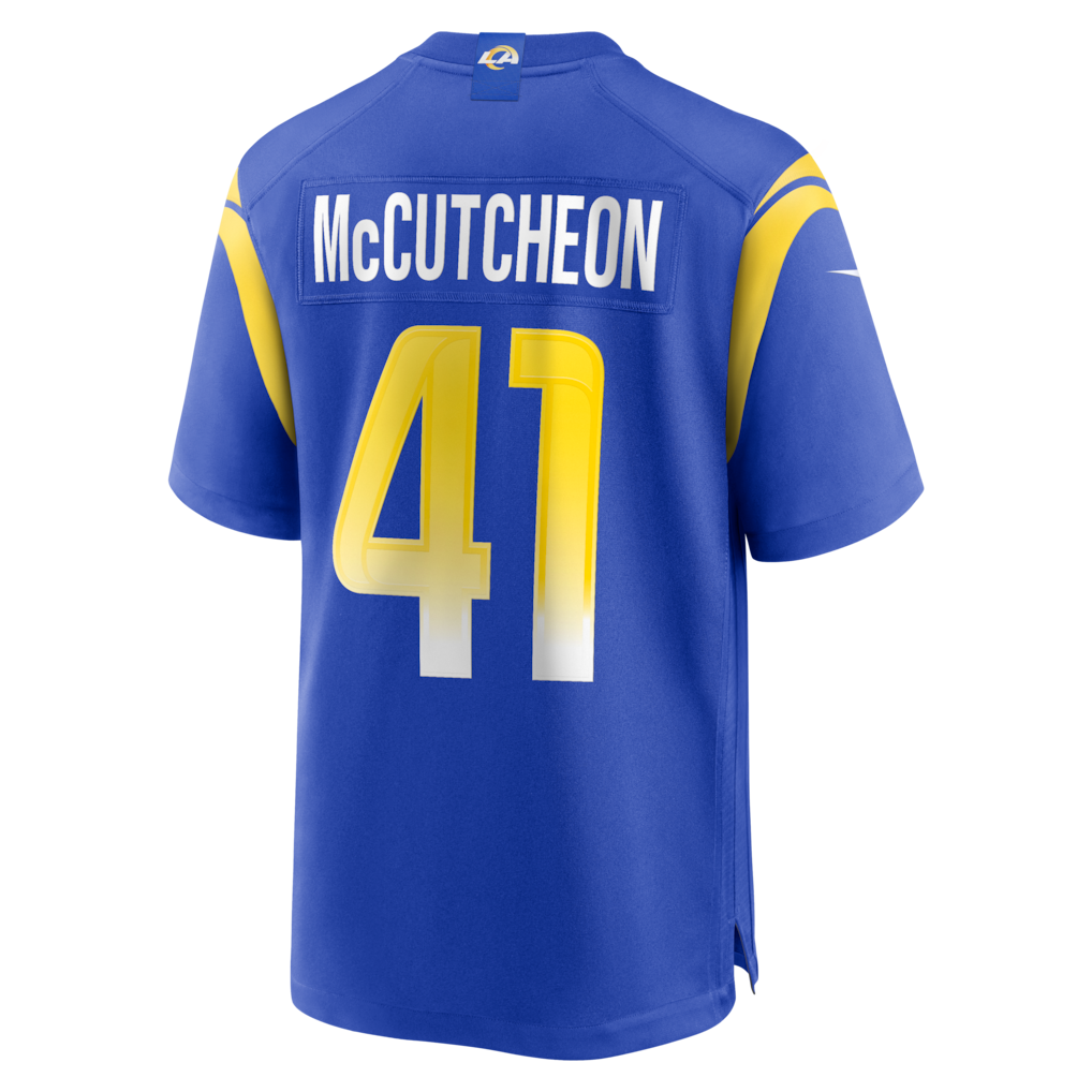 tocy LA.Rams #41 Cameron McCutcheon Royal Game Jersey