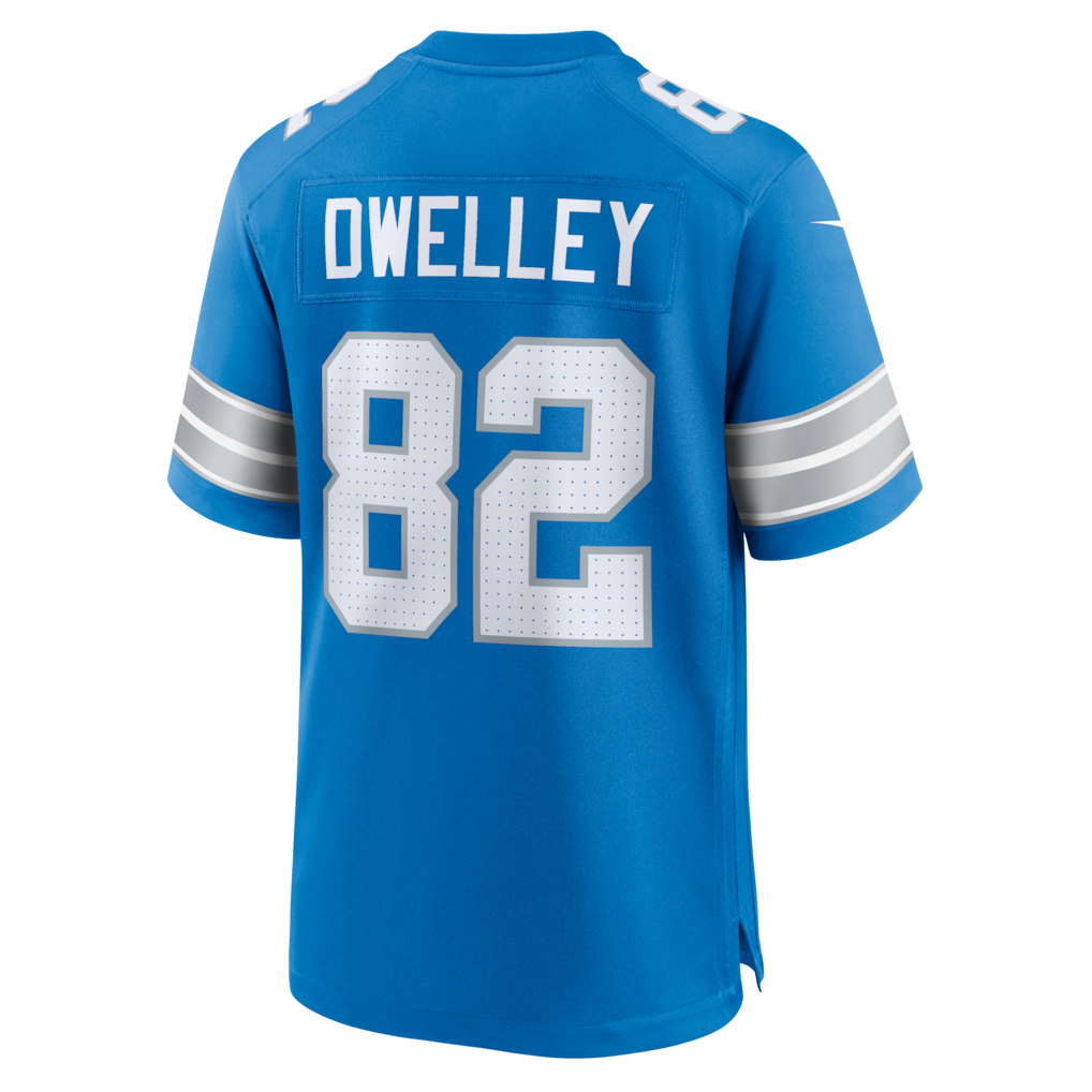 Tocy D.Lions #82 Ross Dwelley Blue Team Game Jersey