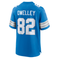 Tocy D.Lions #82 Ross Dwelley Blue Team Game Jersey