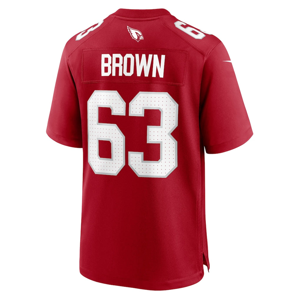 Tocy A.Cardinals #63 Evan Brown Cardinal Team Game Jersey