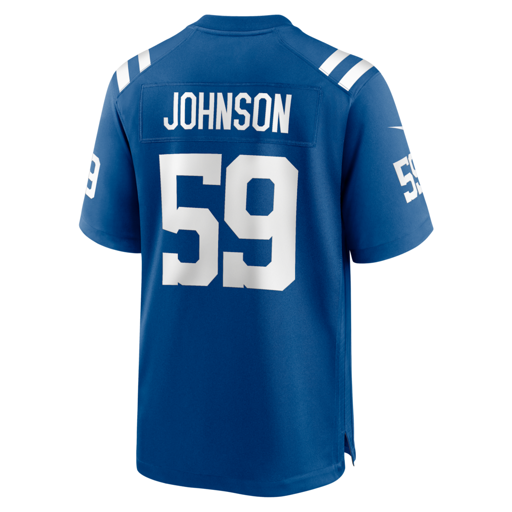 Tocy IN.Colts #59 Buddy Johnson Royal Team Game Jersey