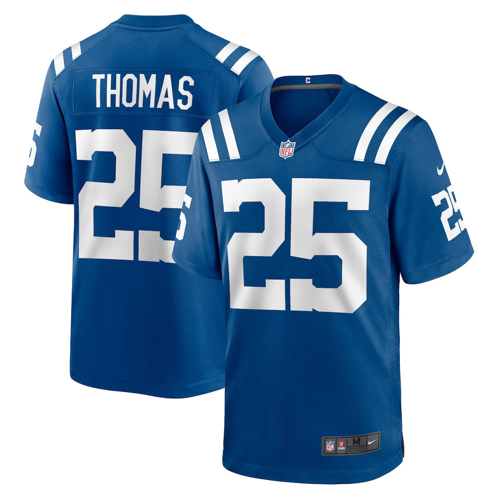 Tocy IN.Colts #25 Rodney Thomas Royal Player Game Jersey