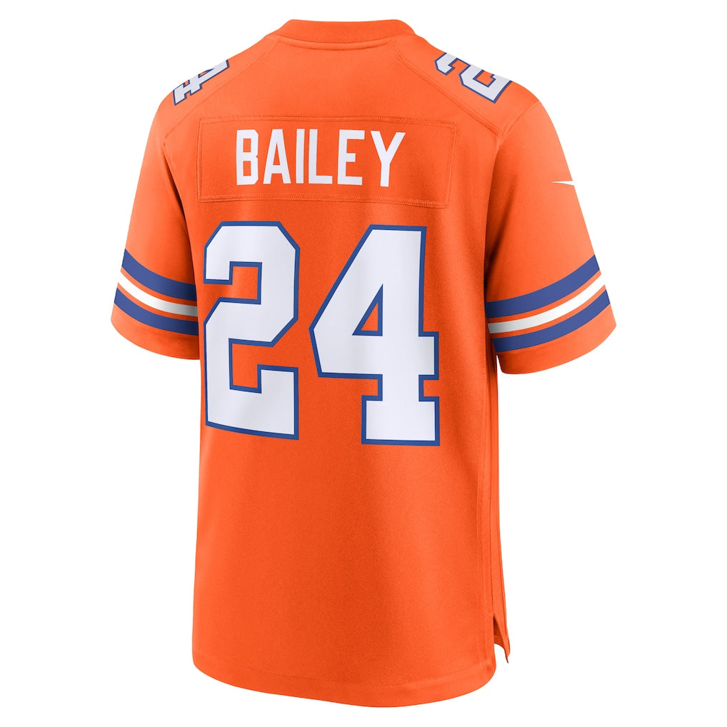 Tocy D.Broncos #24 Champ Bailey Orange Retired Player Alternate Game Jersey