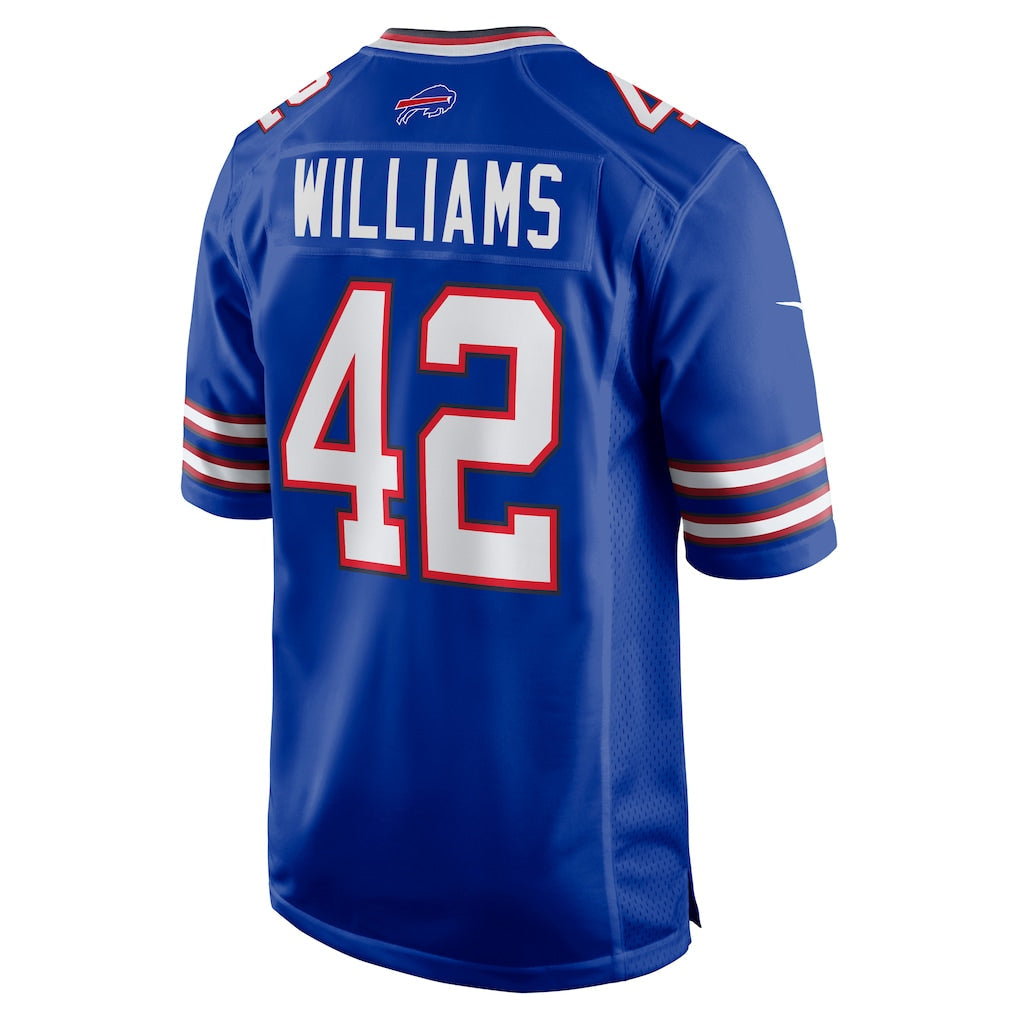 Tocy B.Bills #42 Dorian Williams Royal Home Game Jersey