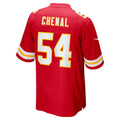 tocy KC.Chiefs #54 Leo Chenal Red Game Player Jersey