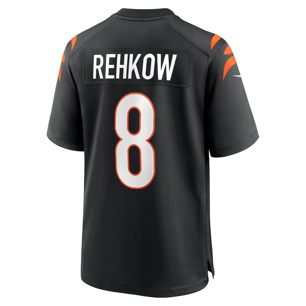 Tocy C.Bengals #8 Ryan Rehkow Black Game Jersey