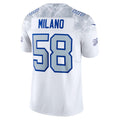 Tocy B.Bills #58 Matt Milano White 2025 Rivalries Collection Limited Jersey
