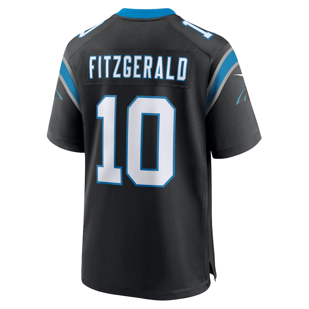 Tocy C.Panthers #10 Ryan Fitzgerald Black Team Game Jersey