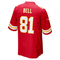 tocy KC.Chiefs #81 Blake Bell Red Game Player Jersey