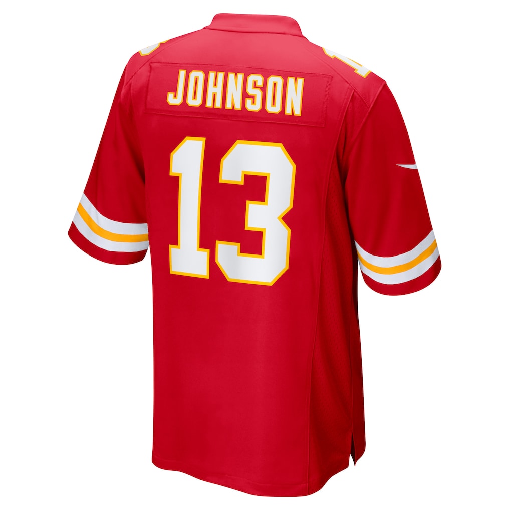 tocy KC.Chiefs #13 Nazeeh Johnson Red Game Player Jersey