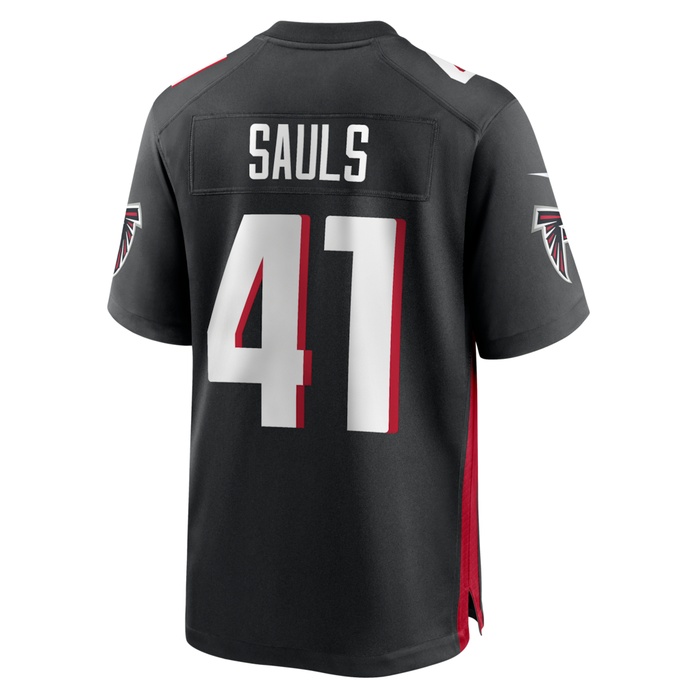 Tocy A.Falcons #41 Ben Sauls Black Team Game Jersey