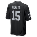 tocy LV.Raiders #15 Kenny Pickett Black Team Game Jersey